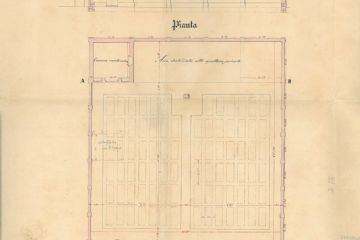 Pianta del Cimitero Nuovo di Agnellengo.<br>(Fonte: archivio storico comunale)